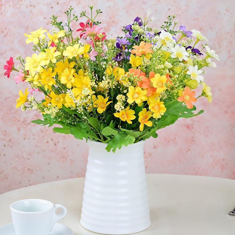 8183 Artificial Daisy Flowers Assorted Colors Bunches of 8